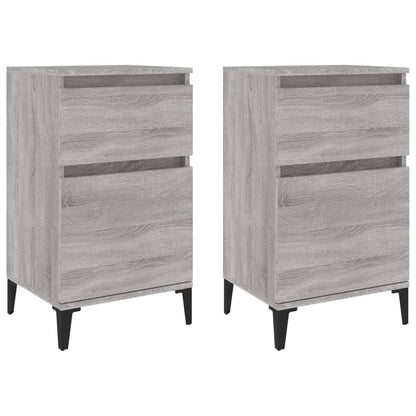 Comodini 2 pz Grigio Sonoma 40x35x70 cm - homemem39
