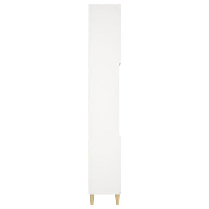 Armadietto da Bagno Bianco 30x30x190 cm in Legno Multistrato