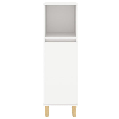 Armadietto da Bagno Bianco 30x30x100 cm in Legno Multistrato | homemem39