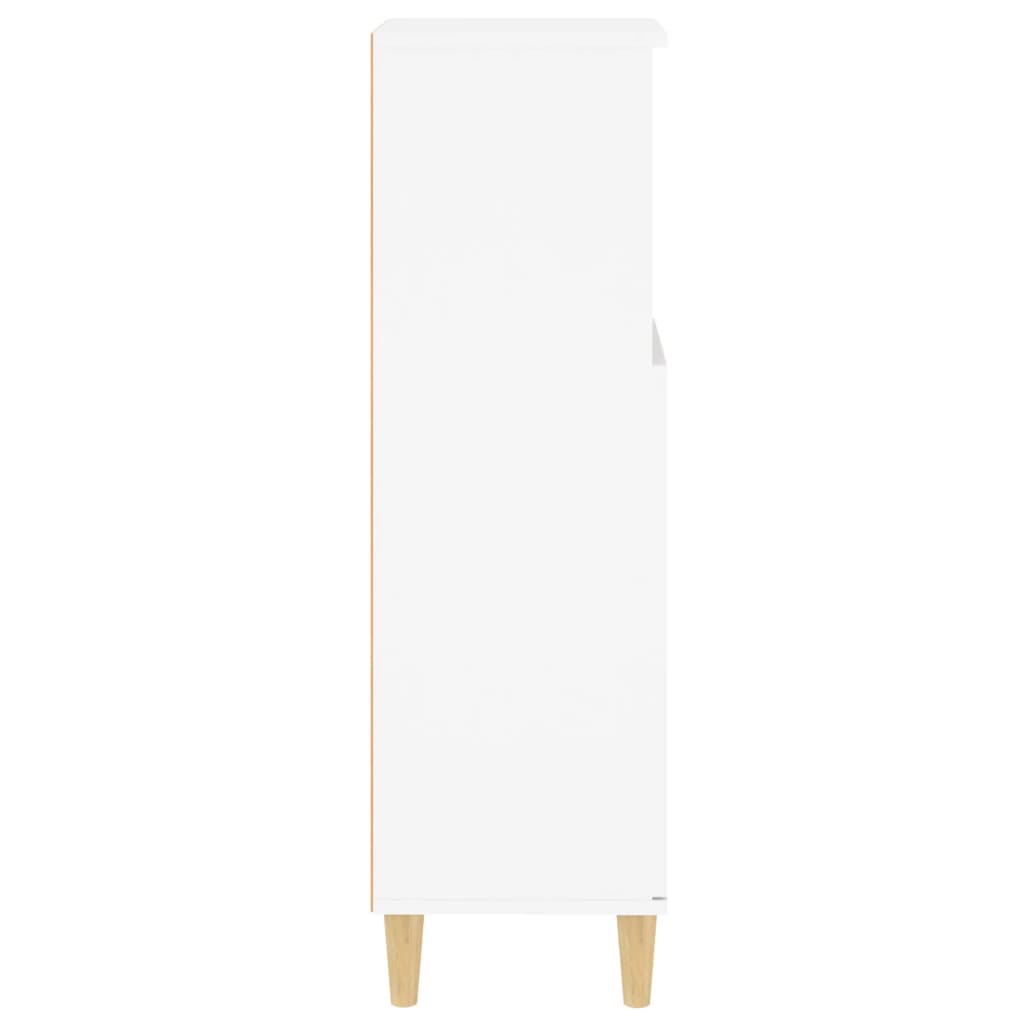 Armadietto da Bagno Bianco 30x30x100 cm in Legno Multistrato | homemem39