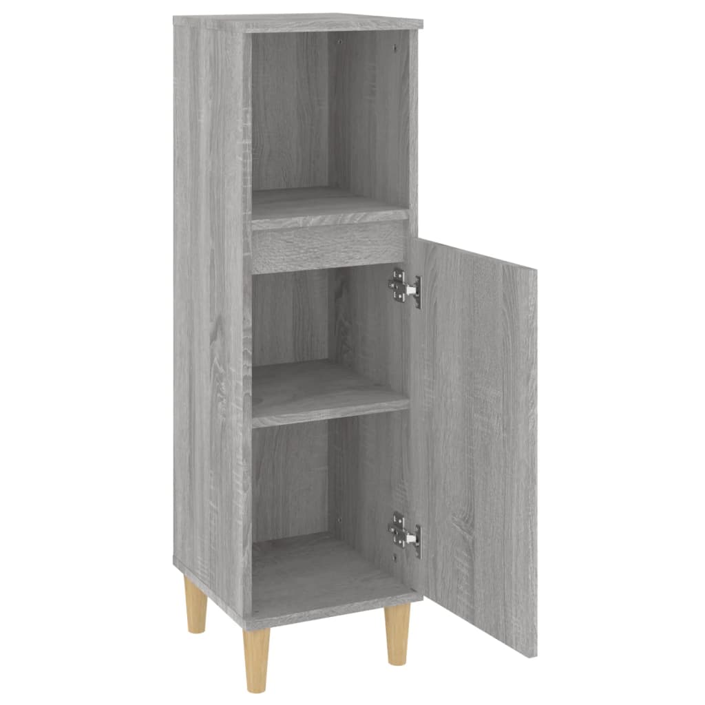 Armadietto Bagno Grigio Sonoma 30x30x100cm in Legno Multistrato | homemem39