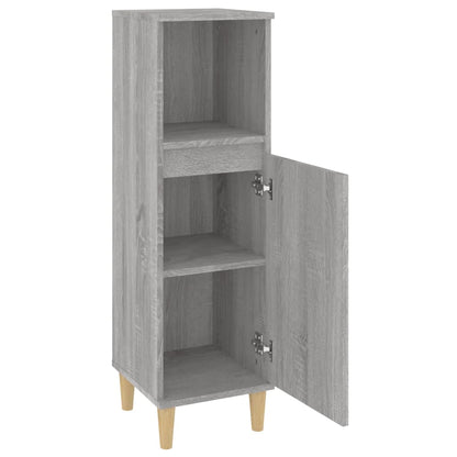 Armadietto Bagno Grigio Sonoma 30x30x100cm in Legno Multistrato | homemem39