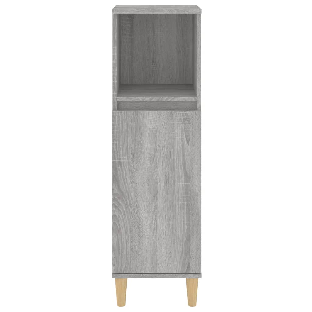 Armadietto Bagno Grigio Sonoma 30x30x100cm in Legno Multistrato