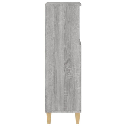 Armadietto Bagno Grigio Sonoma 30x30x100cm in Legno Multistrato