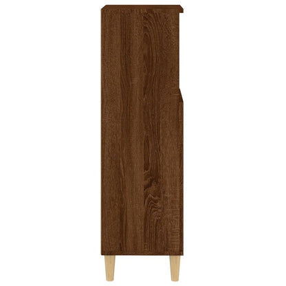 Armadietto Bagno Rovere Marrone 30x30x100 cm Legno Multistrato | homemem39