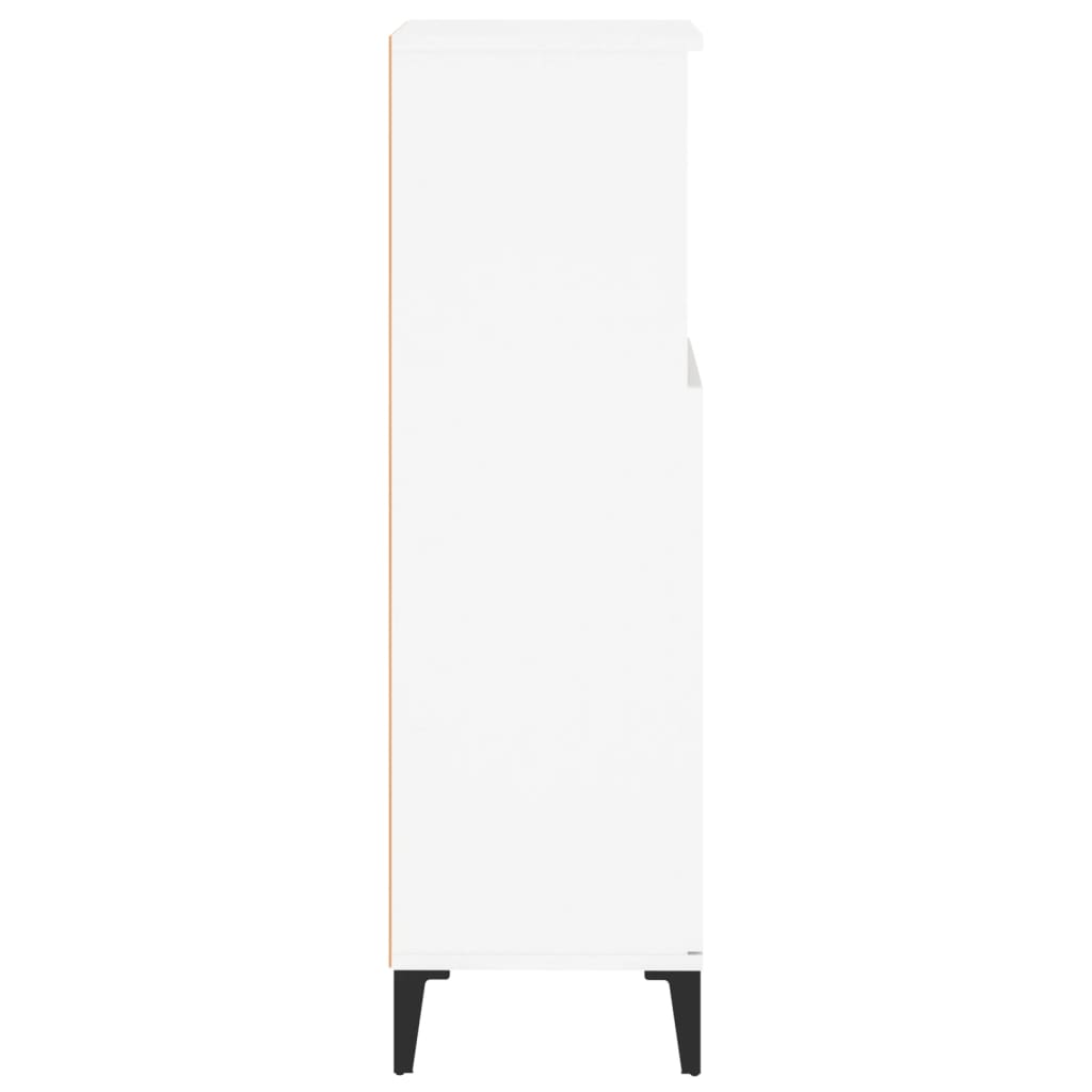 Armadietto da Bagno Bianco 30x30x100 cm in Legno Multistrato | homemem39