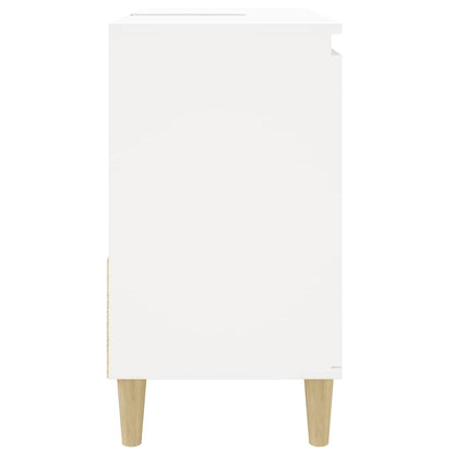 Armadietto da Bagno Bianco 65x33x60 cm in Legno Multistrato
