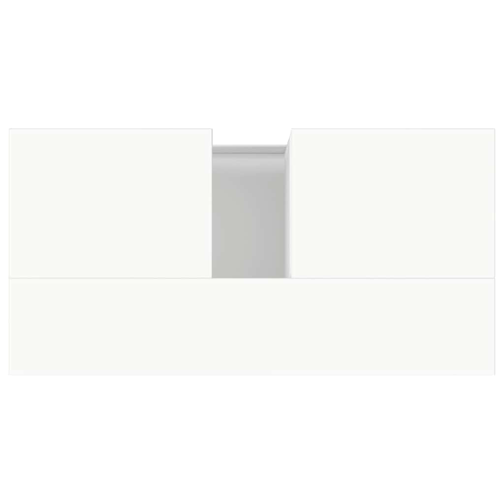 Armadietto da Bagno Bianco 65x33x60 cm in Legno Multistrato