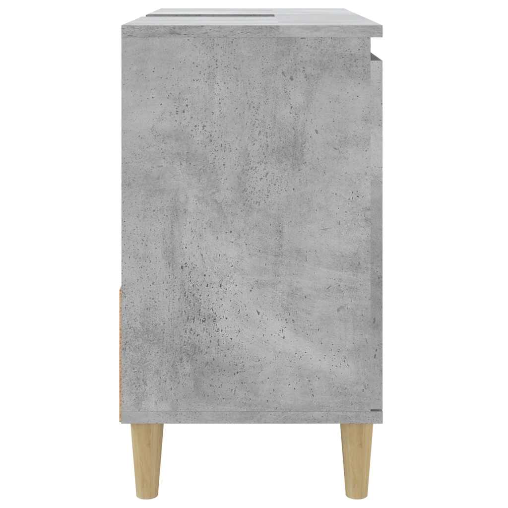 Armadietto da Bagno Grigio Cemento 65x33x60cm Legno Multistrato - homemem39