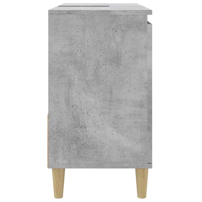 Armadietto da Bagno Grigio Cemento 65x33x60cm Legno Multistrato - homemem39
