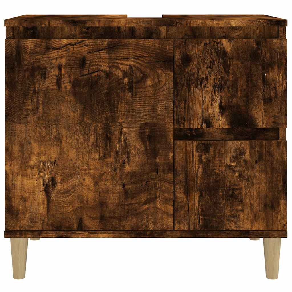 Armadietto Bagno Rovere Fumo 65x33x60 cm in Legno Multistrato | homemem39