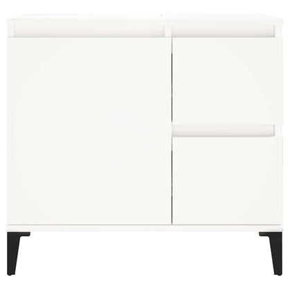Armadietto da Bagno Bianco 65x33x60 cm in Legno Multistrato