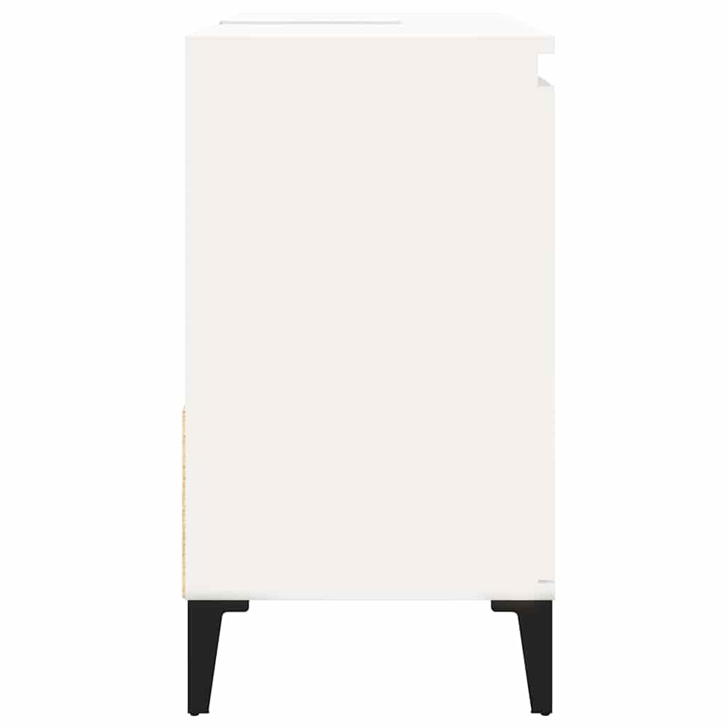 Armadietto da Bagno Bianco 65x33x60 cm in Legno Multistrato