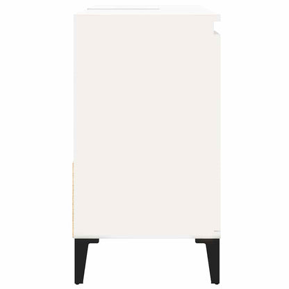 Armadietto da Bagno Bianco 65x33x60 cm in Legno Multistrato