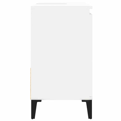 Armadietto da Bagno Bianco 65x33x60 cm in Legno Multistrato