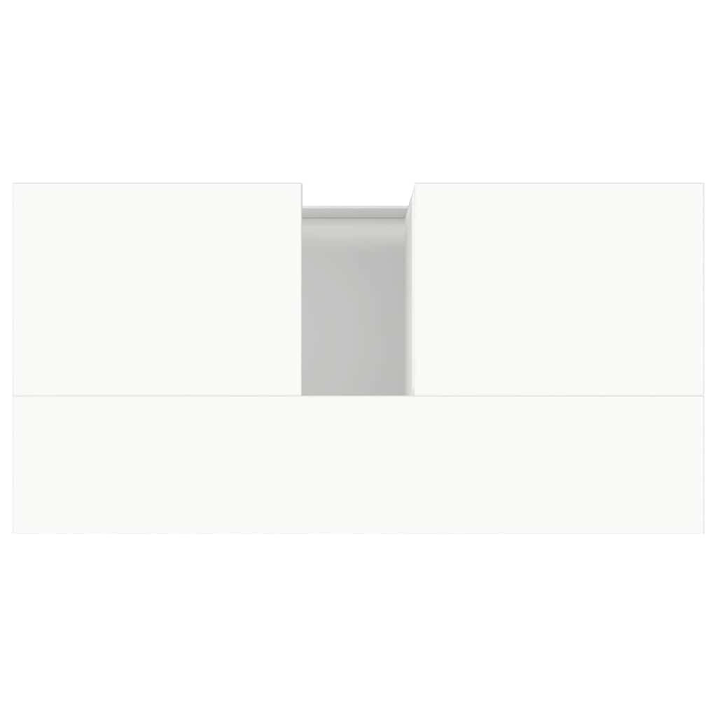 Armadietto da Bagno Bianco 65x33x60 cm in Legno Multistrato