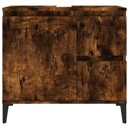 Armadietto Bagno Rovere Fumo 65x33x60 cm in Legno Multistrato | homemem39