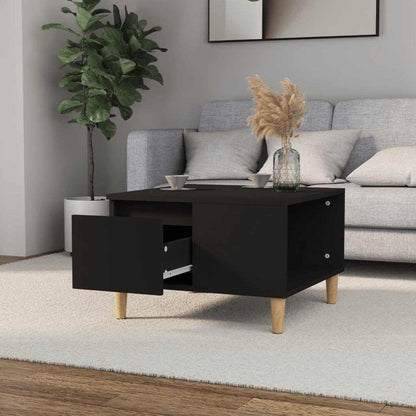 Tavolino da Salotto Nero 55x55x36,5 cm in Legno Multistrato | homemem39