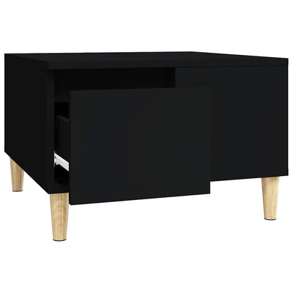 Tavolino da Salotto Nero 55x55x36,5 cm in Legno Multistrato | homemem39
