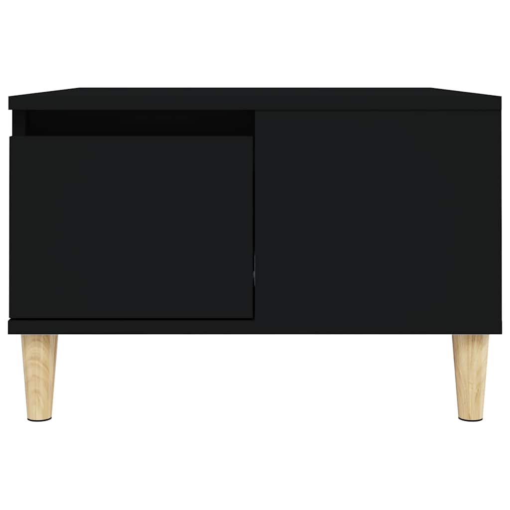 Tavolino da Salotto Nero 55x55x36,5 cm in Legno Multistrato | homemem39