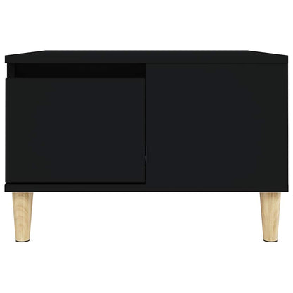 Tavolino da Salotto Nero 55x55x36,5 cm in Legno Multistrato