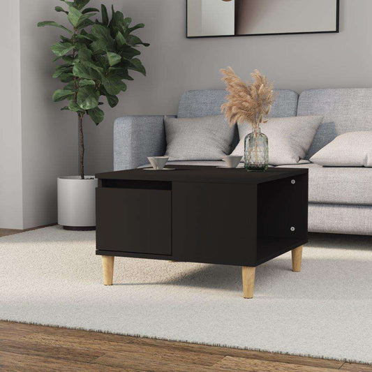 Tavolino da Salotto Nero 55x55x36,5 cm in Legno Multistrato | homemem39