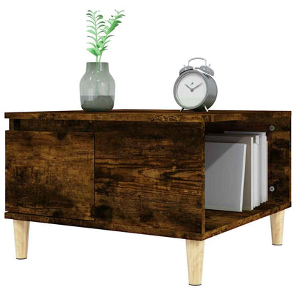 Tavolino da Salotto Rovere Fumo 55x55x36,5 cm Legno Multistrato