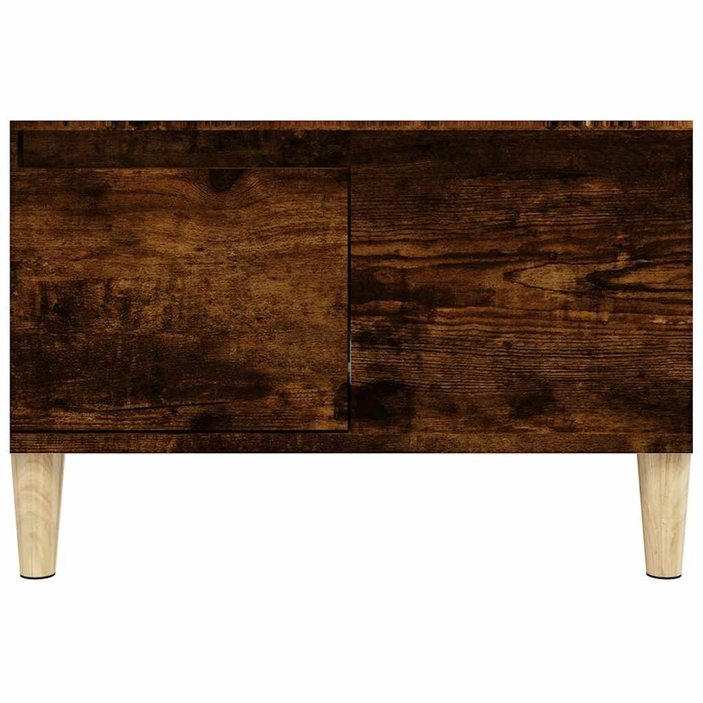 Tavolino da Salotto Rovere Fumo 55x55x36,5 cm Legno Multistrato