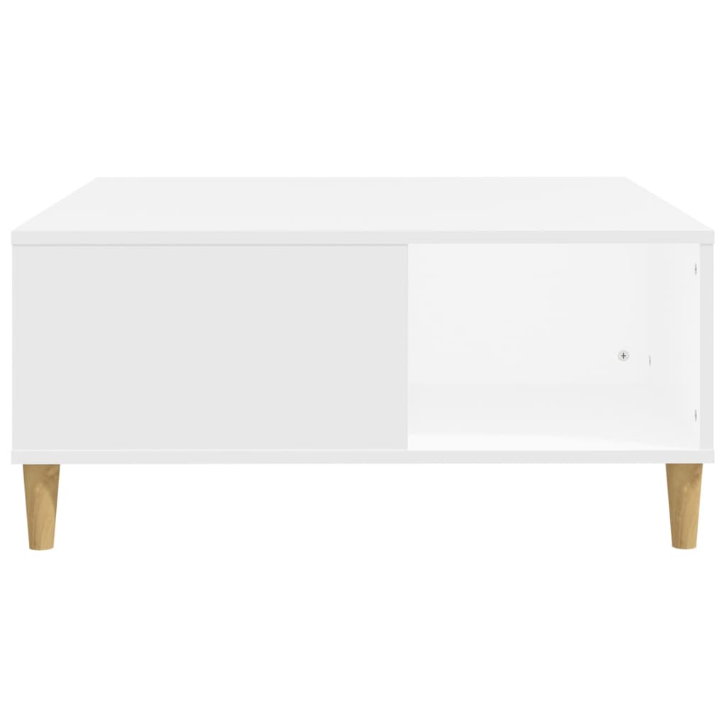 Tavolino da Salotto Bianco 80x80x36,5 cm in Legno Multistrato | homemem39