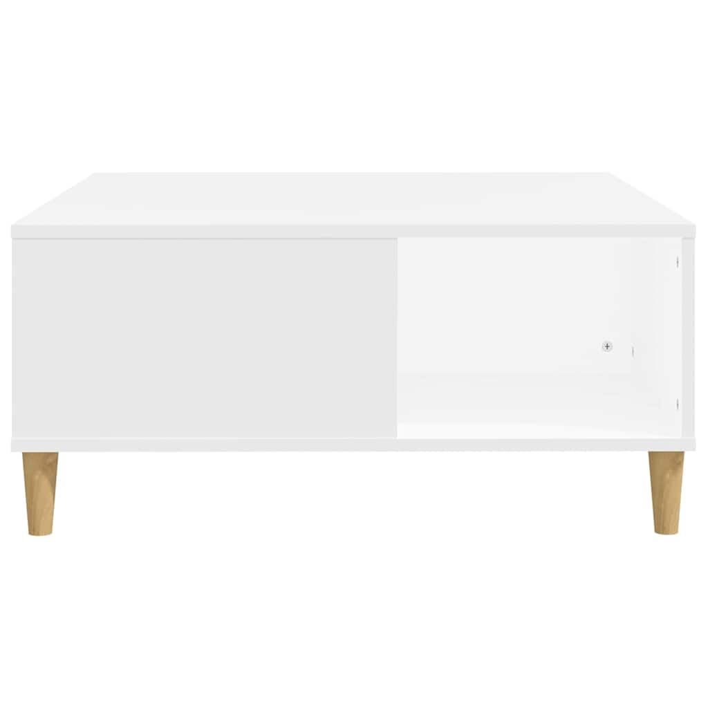 Tavolino da Salotto Bianco 80x80x36,5 cm in Legno Multistrato