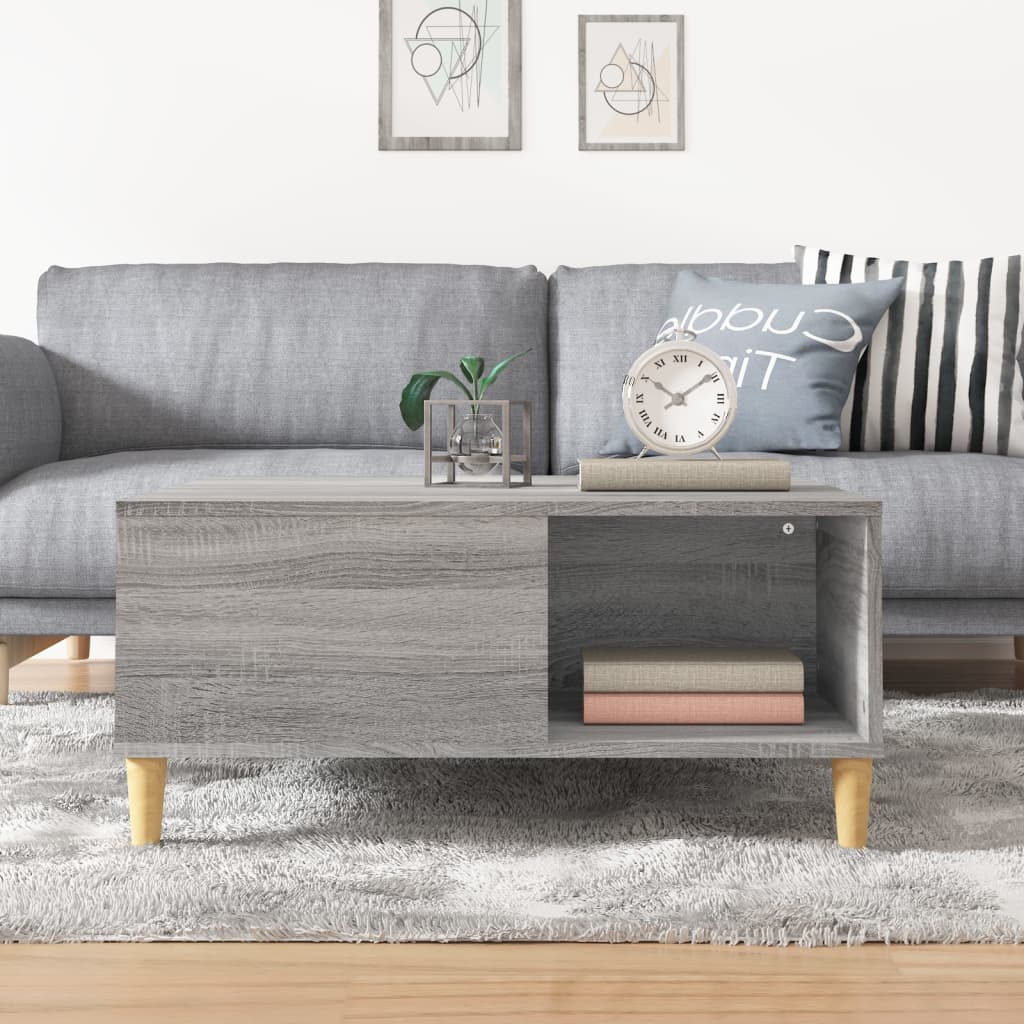Tavolino Salotto Grigio Sonoma 80x80x36,5 cm Legno Multistrato | homemem39