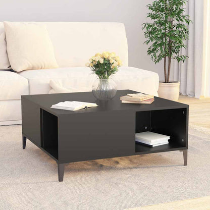 Tavolino da Salotto Nero 80x80x36,5 cm in Legno Multistrato | homemem39