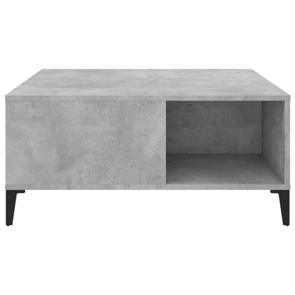 Tavolino Salotto Grigio Cemento 80x80x36,5 cm Legno Multistrato | homemem39