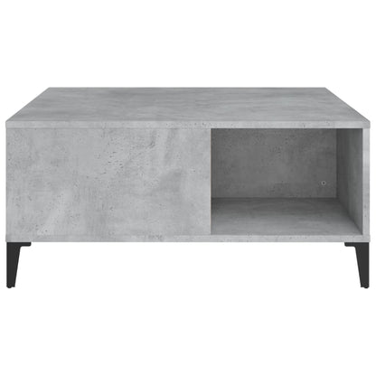 Tavolino Salotto Grigio Cemento 80x80x36,5 cm Legno Multistrato | homemem39