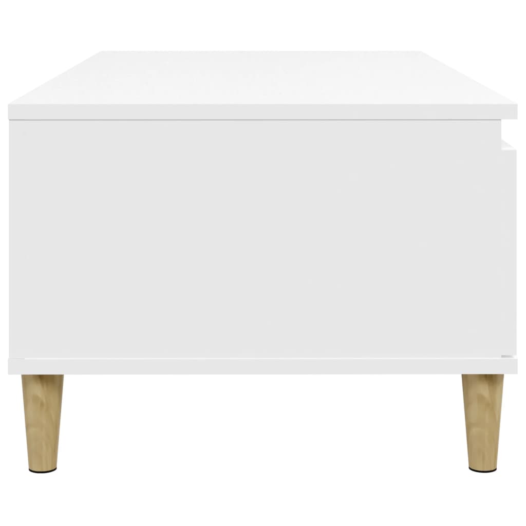 Tavolino da Salotto Bianco 90x50x36,5 cm in Legno Multistrato | homemem39