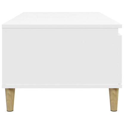 Tavolino da Salotto Bianco 90x50x36,5 cm in Legno Multistrato | homemem39