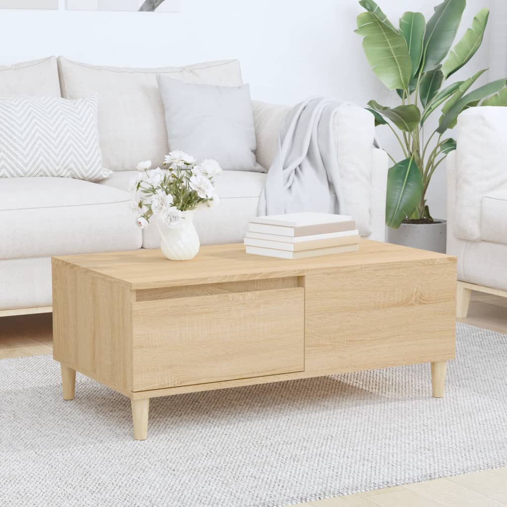 Tavolino Salotto Rovere Sonoma 90x50x36,5 cm Legno Multistrato | homemem39