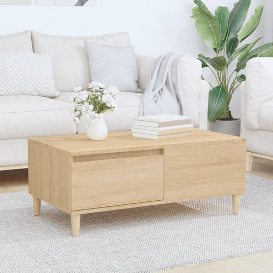 Tavolino Salotto Rovere Sonoma 90x50x36,5 cm Legno Multistrato | homemem39