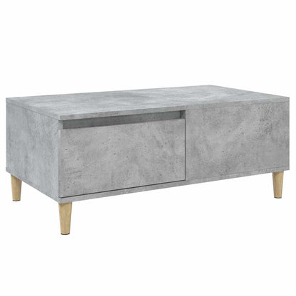 Tavolino Salotto Grigio Cemento 90x50x36,5 cm Legno Multistrato