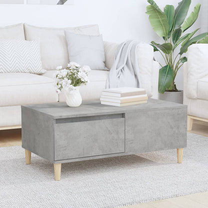 Tavolino Salotto Grigio Cemento 90x50x36,5 cm Legno Multistrato | homemem39