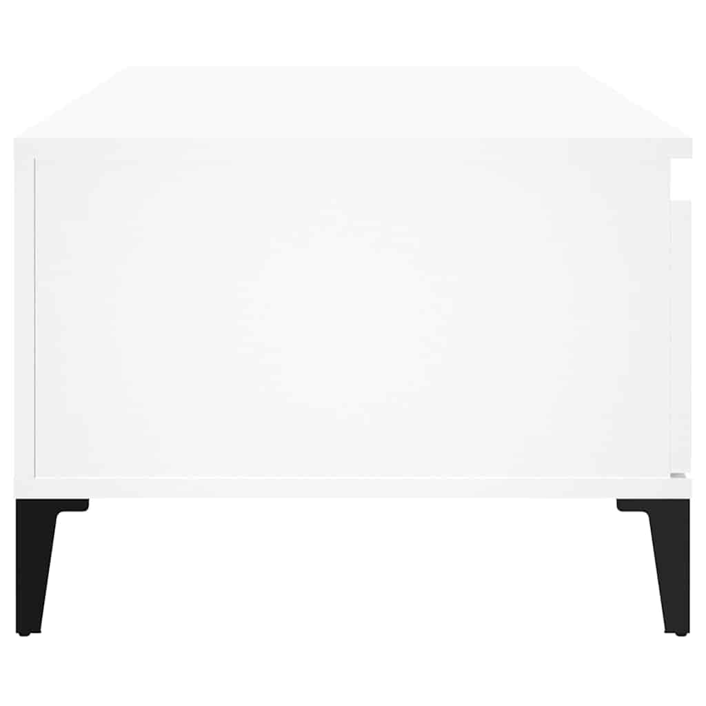 Tavolino da Salotto Bianco 90x50x36,5 cm in Legno Multistrato