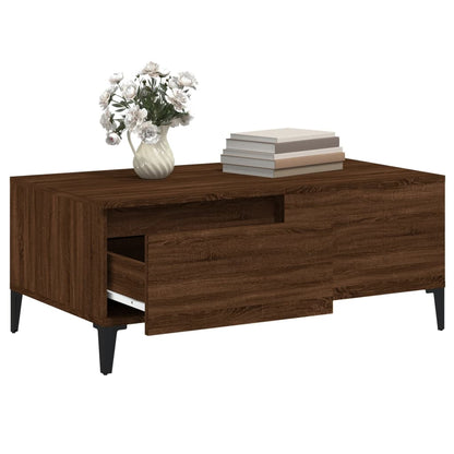 Tavolino da Salotto Rovere Marrone 90x50x36,5 cm in Multistrato | homemem39
