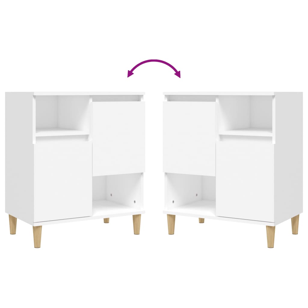 Credenza Bianca 60x35x70 cm in Legno Multistrato - homemem39
