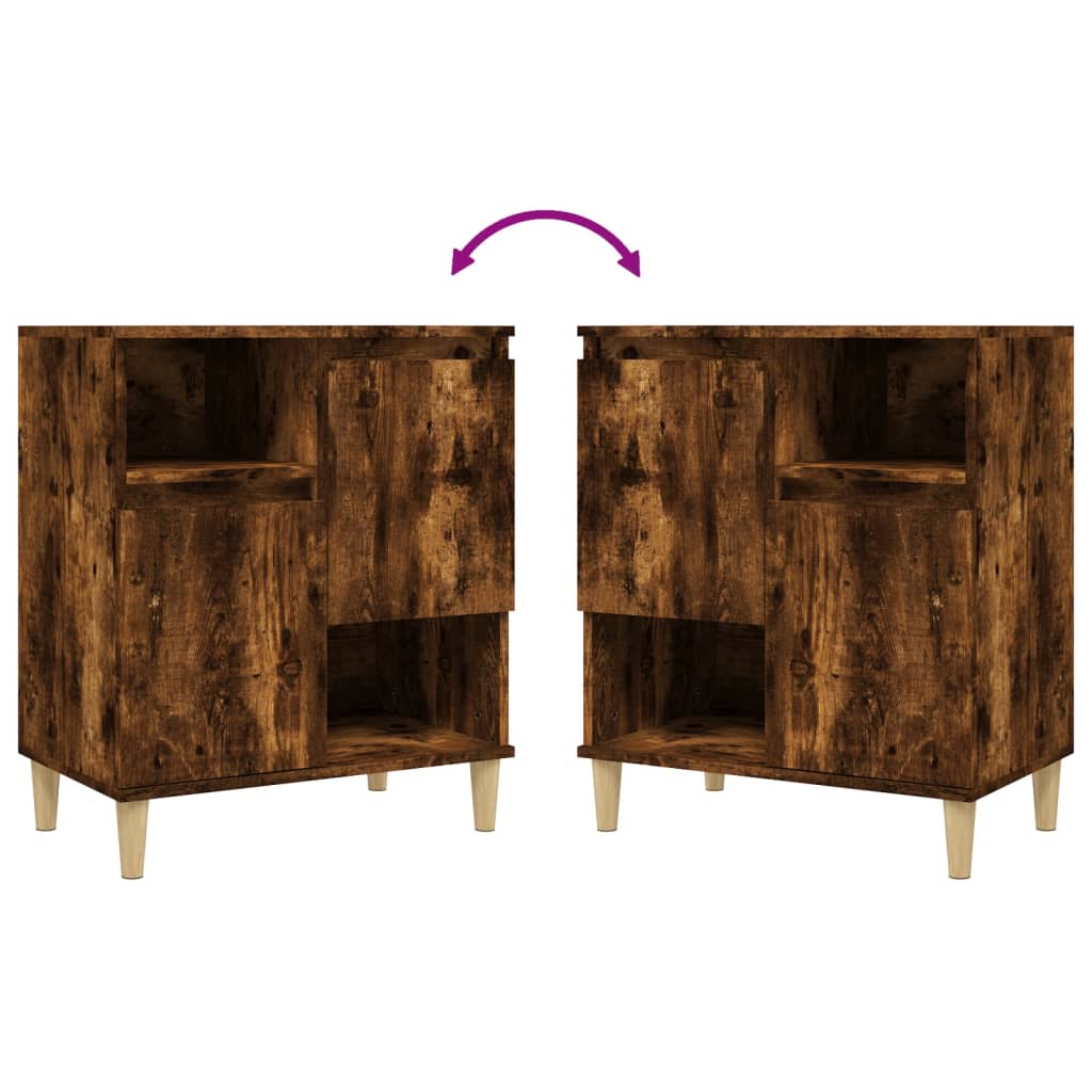 Credenza Rovere Fumo 60x35x70 cm in Legno Multistrato - homemem39