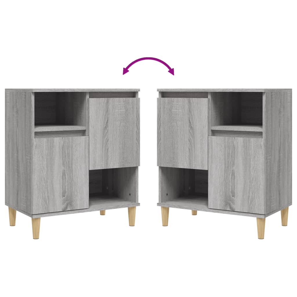 Credenza Grigio Sonoma 60x35x70 cm in Legno Multistrato