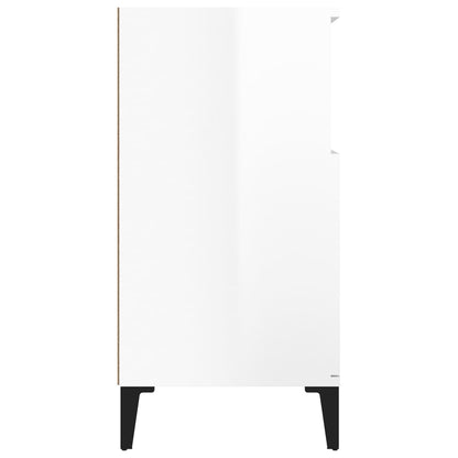 Credenza Bianco Lucido 60x35x70 cm in Legno Multistrato - homemem39