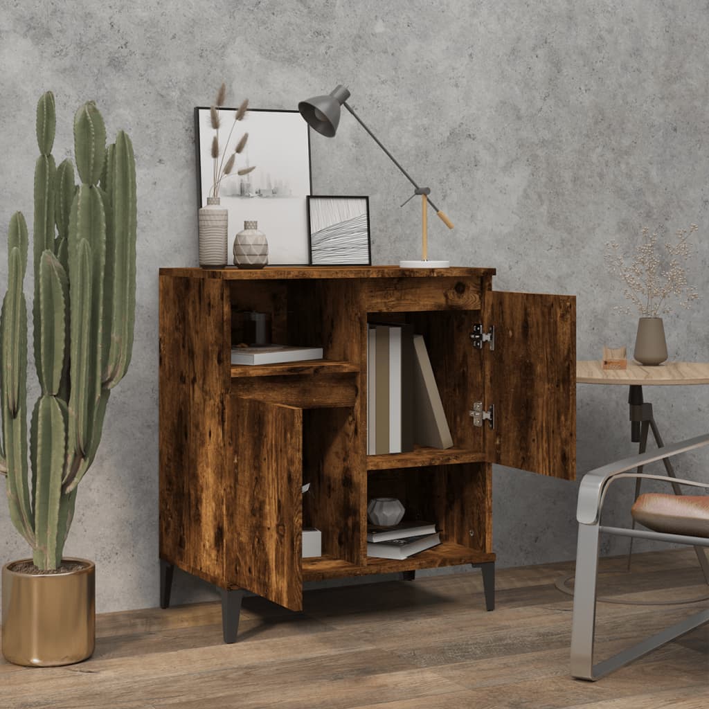 Credenza Rovere Fumo 60x35x70 cm in Legno Multistrato - homemem39