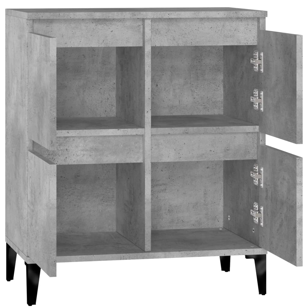Credenza Grigio Cemento 60x35x70 cm in Legno Multistrato - homemem39