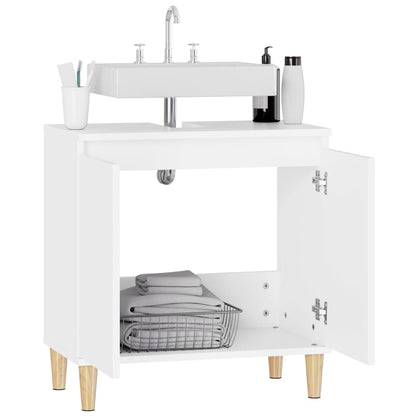 Mobile Lavabo Bianco 58x33x60 cm in Legno Multistrato