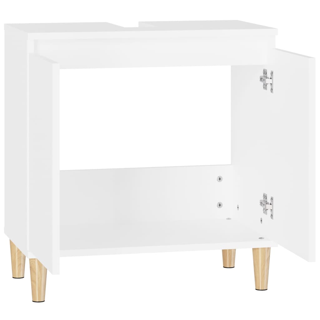 Mobile Lavabo Bianco 58x33x60 cm in Legno Multistrato